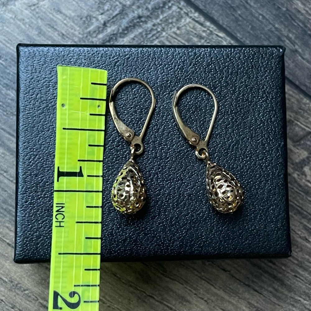 Michael Anthony 10k gold earrings elegant new - Picture 6 of 9
